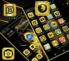 Gold Feather Launcher Theme syot layar 1