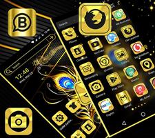 Gold Feather Launcher Theme скриншот 1