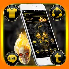 download Gold Skull Launcher Theme APK