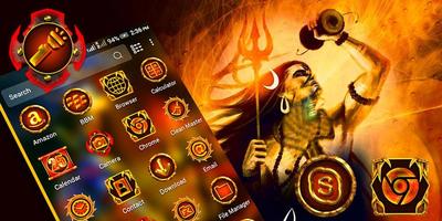 Lord Shiva Launcher Theme imagem de tela 1