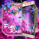 Pink Rose Launcher Theme aplikacja