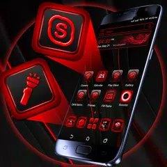 download Red Black Launcher Theme APK