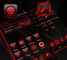 Red Black Launcher Theme syot layar 3