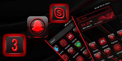 Red Black Launcher Theme پوسٹر