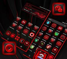 Red Black Launcher Theme syot layar 1