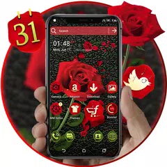 Rose in Black Launcher Theme APK download