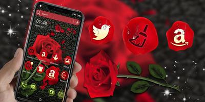 Rose in Black Launcher Theme screenshot 1