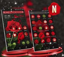 Rose in Black Launcher Theme screenshot 2
