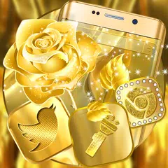 download Golden Rose Launcher Theme APK