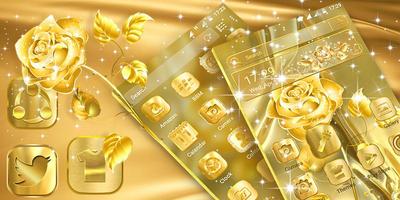 Golden Rose Launcher Theme captura de pantalla 1