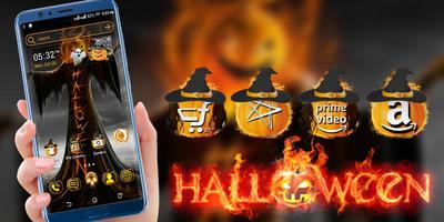 Scary Halloween Launcher Theme captura de pantalla 1