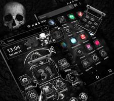 Skull Devil Launcher Theme captura de pantalla 3