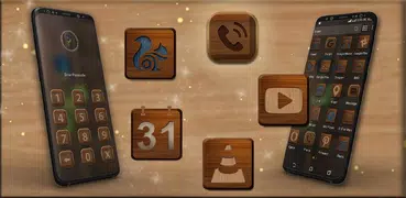 Wooden Launcher Theme