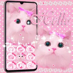 download Rosa gattino tema kitty APK