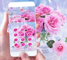 Thema roze roos pink rose screenshot 1