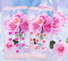 Tema mawar suka pink rose syot layar 2