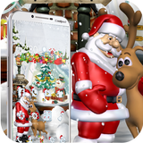 Merry Christmas Santa theme 3D icon