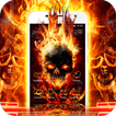 Cool Flame Skulls Theme Fire On Your Phone