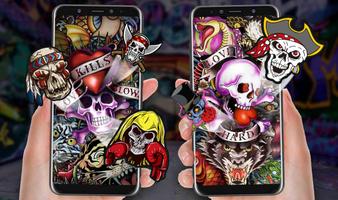 Graffiti Skull โปสเตอร์