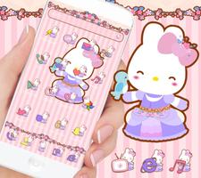 Lovely Rabbit Theme ảnh chụp màn hình 1