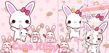Tema di gattino rosa carino