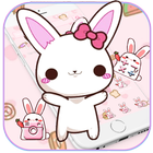 Cute Pink Kitty Theme آئیکن