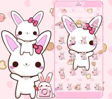 Cute Pink Kitty Theme اسکرین شاٹ 1