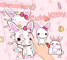 Cute Pink Kitty Theme स्क्रीनशॉट 2