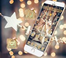 پوستر Gold Christmas Theme Wallpaper