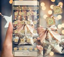 Gold Christmas Theme Wallpaper ภาพหน้าจอ 1