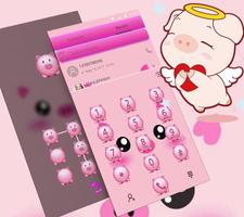 Tema Kartun Pink Piggy Pink screenshot 2