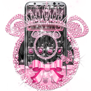 Rose Noir diamant Minny Thème APK