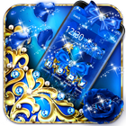 Blue Diamond Bow Theme أيقونة