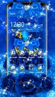 Blue Diamond Bow Theme پوسٹر