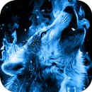 Blue Ice Wolf Theme APK