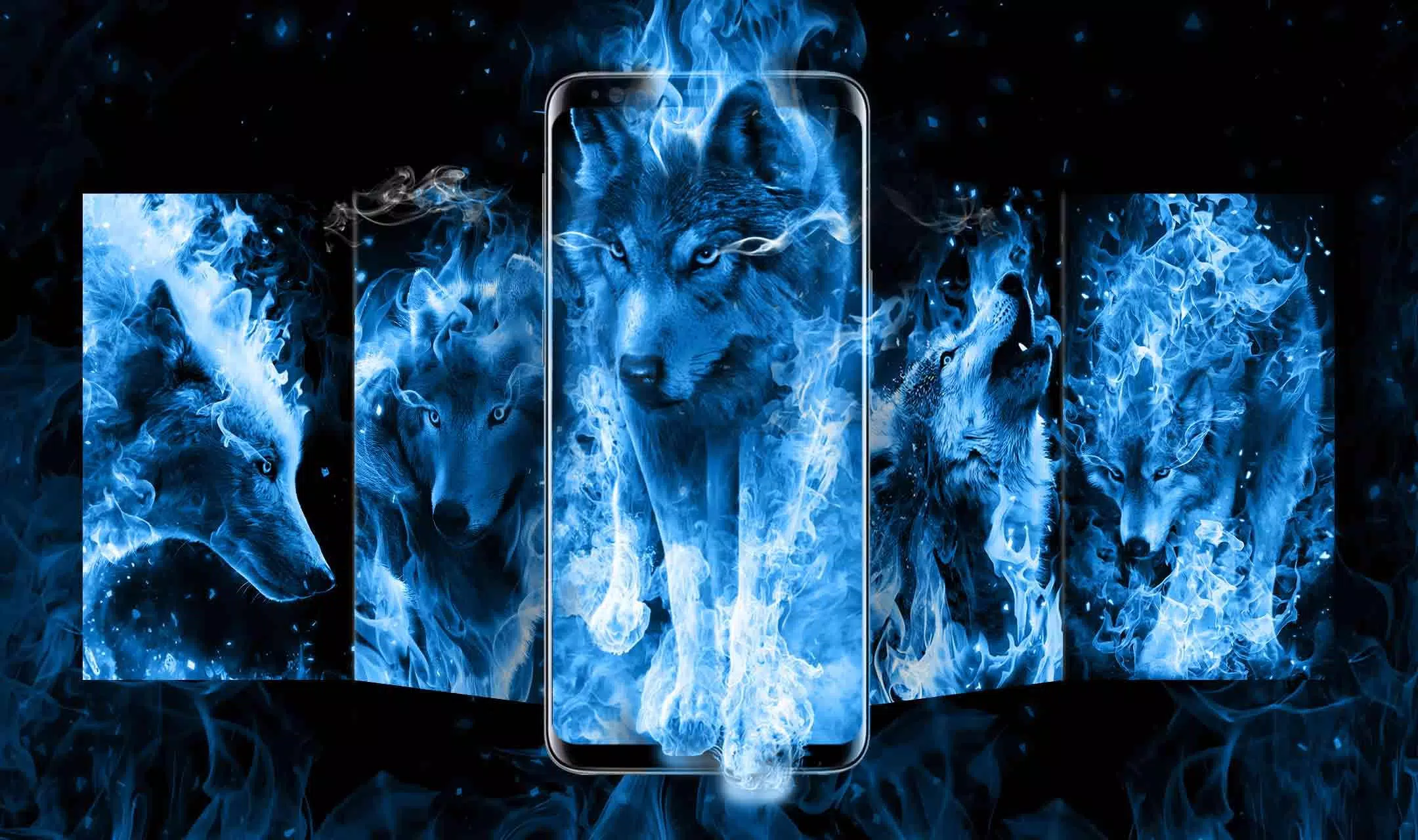 Descarga de APK de Tema azul del lobo de hielo para Android