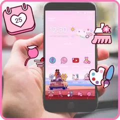 Pink Love Theme for Android Free アプリダウンロード