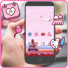 Pink Love Theme for Android Free ikona