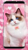 かわいいふわふわの猫のテーマ😻 ポスター