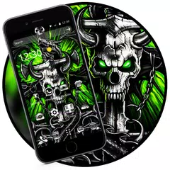 Descargar APK de Gothic Metal Graffiti Skull Theme