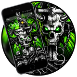 Gothic Metal Graffiti Skull Theme icon