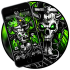 Gothic Metal Graffiti Skull Theme أيقونة