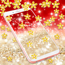 Schijnsel goud rood thema live wallpaper-APK