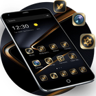 Золотая черная тема для Huawei P10 иконка