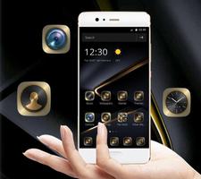 Golden Black Theme für Huawei P10 Plakat