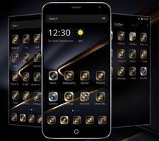 Theme Golden Black untuk Huawei P10 screenshot 2