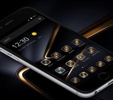 Theme Golden Black untuk Huawei P10 screenshot 3
