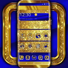 Cobalt and Gold Launcher Theme APK download