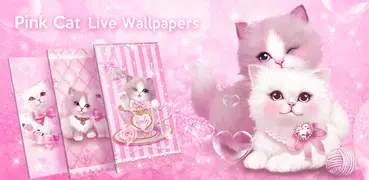 Tema de gatos fofos rosa