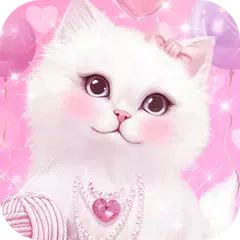 Descargar XAPK de Tema rosado lindo de los gatos